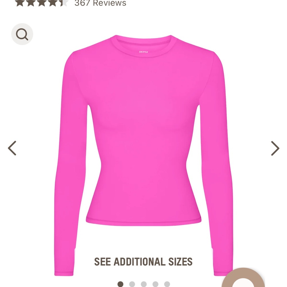 Pink skims long sleeve top